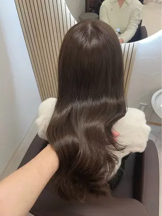 セミロング カラー rina🤍 似合わせ透け感カラーのヘアスタイル