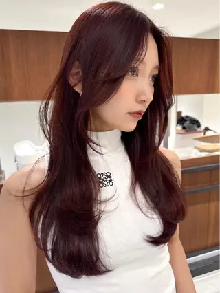 ロング カラー 盛れるレイヤーカット jilblanカホのヘアスタイル