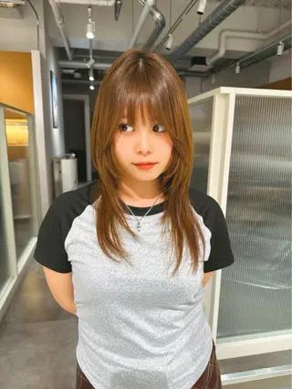 ロング 美髪矯正🍀 似合わせカット渡邊のヘアスタイル