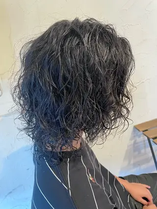 ミディアム カラー パーマ メンズ メンズ特化/パーマ指 名No.1/百瀬太郎のヘアスタイル