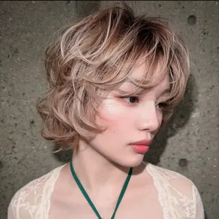 ショート パーマ レイヤー|縮毛矯正 |韓国ボブ|岡田洸太のヘアスタイル