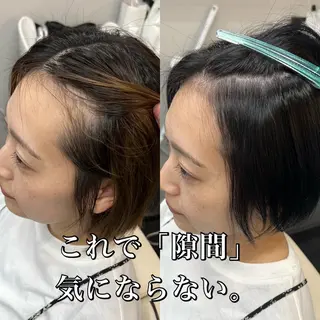 セミロング パーマ 顔まわりの神様✨ 透明感カラー藤嶋秀幸のヘアスタイル