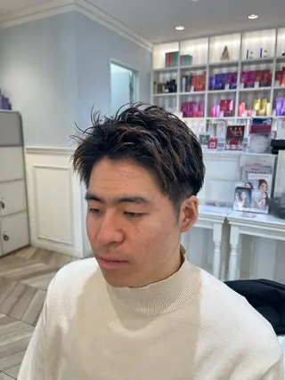 ショート メンズ レイヤー/透明感 カラー💙koukiのヘアスタイル