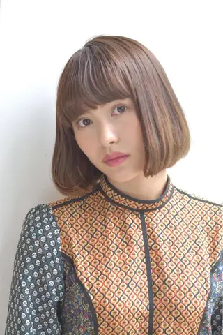 ショート ミディアム カラー 磯部 巧 bob/ショートのヘアスタイル