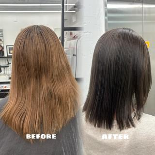 ミディアム カラー 🌟ゆりあ🌟 JILLSTUDIOのヘアスタイル