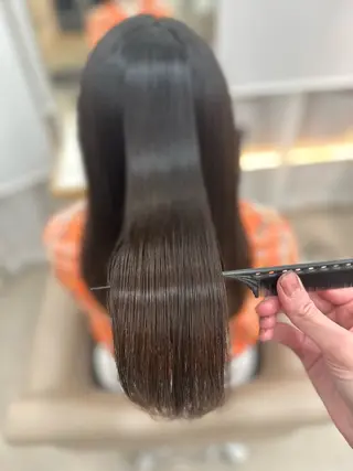 ロング カラー パーマ 縮毛矯正✨ストカール ✨髪質改善✨山下のヘアスタイル