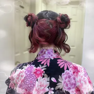 ヘアアレンジ 🎼デザインカラー ヘアメ たま🎀のヘアスタイル