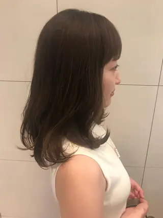 セミロング カラー パーマ SUZUKA .のヘアスタイル
