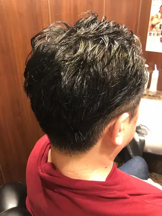 ショート パーマ メンズ 木村 りきのヘアスタイル