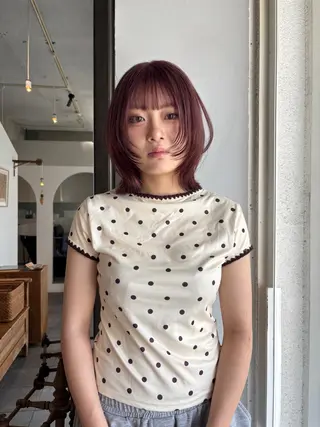 ショート カラー mirai/パーマ ブリーチ/デザインのヘアスタイル
