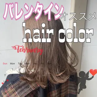 ミディアム カラー ヘアアレンジ なつき/艶ピンク/ girly hairのヘアスタイル