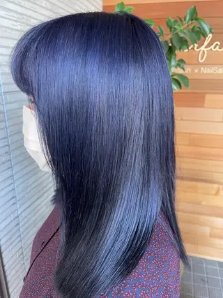 セミロング カラー 【AMANEQ】 yuka🦋のヘアスタイル