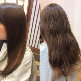 セミロング カラー 宮脇 雄司のヘアスタイル
