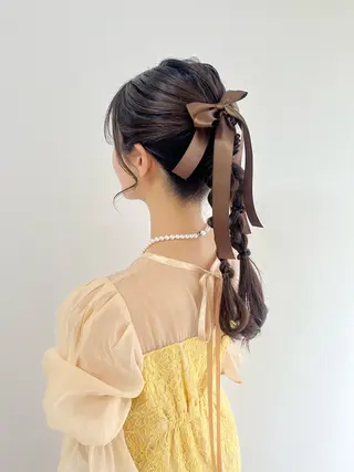 ロング ヘアアレンジ ヘアセットサロン /上坪愛美のヘアスタイル