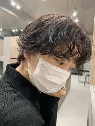 ショート カラー パーマ ボブパーマコテ巻き風 パーマNo1深江秀平のヘアスタイル