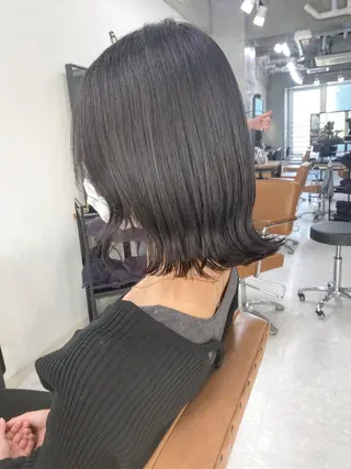 セミロング カラー ヘアアレンジ 🌷FUKA🌷 まろやかハイトーンのヘアスタイル