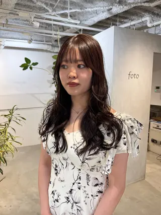 セミロング 新宿/顔周りカット +レイヤー=しずく♩のヘアスタイル