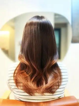 ロング カラー ヘアアレンジ 縮毛矯正特化 指名No.1shunのヘアスタイル