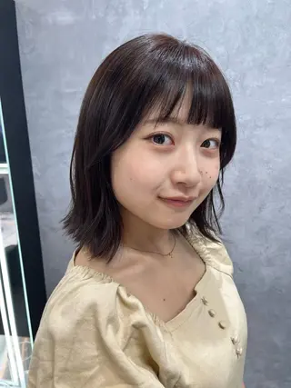 ショート カラー 髪質改善縮毛矯正/暖 色カラー/ウエダカナのヘアスタイル