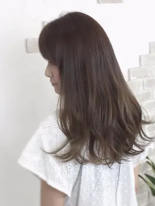 セミロング カラー ヘアアレンジ ハットリ /北習志野のヘアスタイル