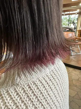 ミディアム カラー 新田 甲のヘアスタイル
