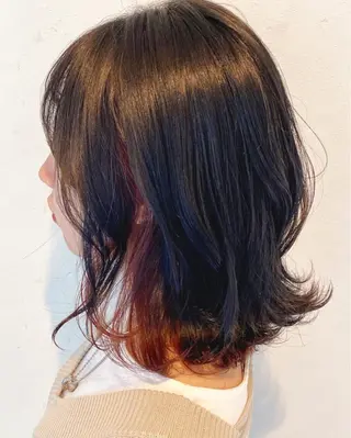 ミディアム カラー 伊藤 さやかのヘアスタイル