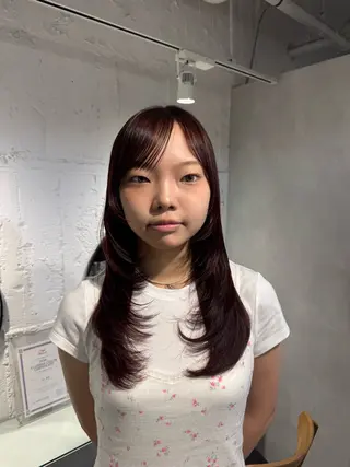 セミロング 100％可愛い顔周り 💓レイヤー/しずくのヘアスタイル