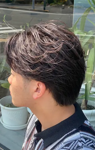 ショート パーマ メンズ 谷口 悠生のヘアスタイル