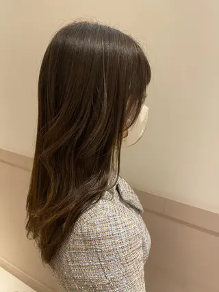 セミロング カラー 💜髪質改善/ 艶カラー/ミナ🩷のヘアスタイル
