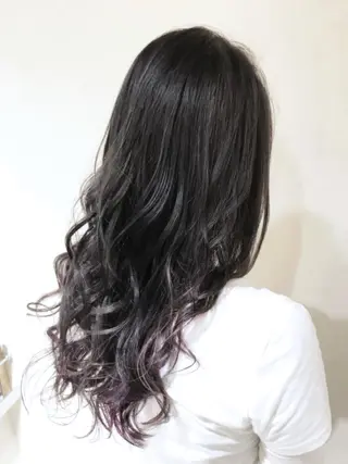 ロング カラー パーマ ヘアアレンジ メンズ キッズ ネイル マツエク・マツパ バレイヤージュ/ 髪質改善/渡邉悟🌱のヘアスタイル