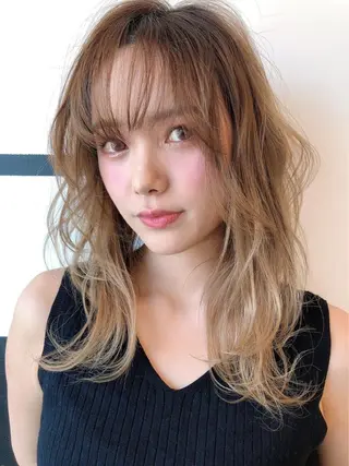 セミロング カラー ヘアアレンジ 猫ッ毛さんヘア🐈 Misa【女性】のヘアスタイル