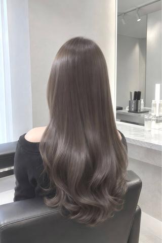 ロング かもみゆ/ブラウン /ベージュ/髪質改善のヘアスタイル