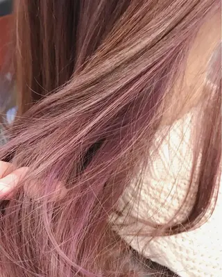 セミロング カラー ヘアアレンジ 【体験】韓国 メイク&ヘア天神のヘアスタイル