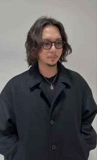 ミディアム パーマ メンズ 天神大名抜け感パーマ ラフパーマのその他イメージ