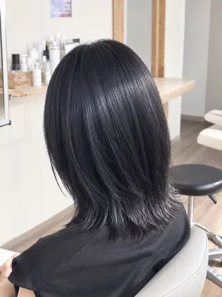 ミディアム 艶髪カラー/髪質改善 細貝 舞利のヘアスタイル