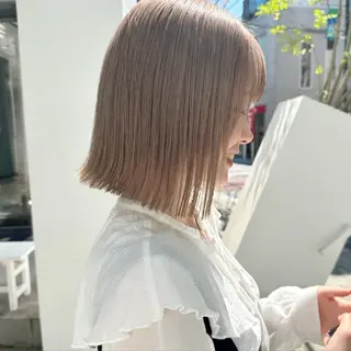 ショート カラー 縮毛/透明感カラー Mariamu🫧のヘアスタイル