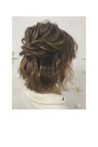 ショート ヘアアレンジ ヘアセット/六本木/ Tomomiのヘアスタイル