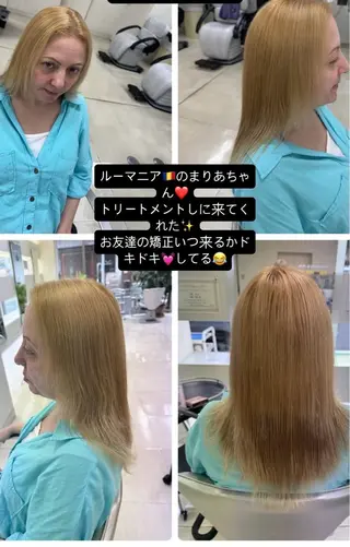 セミロング タカハシ リナのヘアスタイル