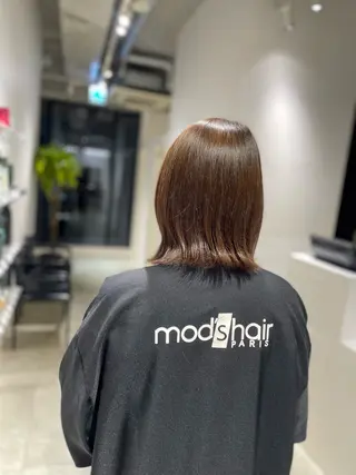 ミディアム カラー ハッシュカット/山本 杏奈/イルミナカラーのヘアスタイル