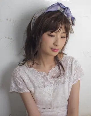 セミロング ヘアアレンジ 🌷小野田 睦🌷のヘアスタイル