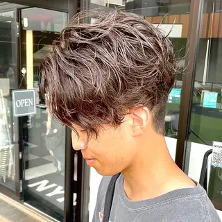 ショート パーマ メンズ メンズヘア特化 崎田 成人のヘアスタイル
