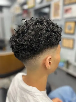 ショート パーマ メンズ 池袋メンズパーマ フェード純平のヘアスタイル