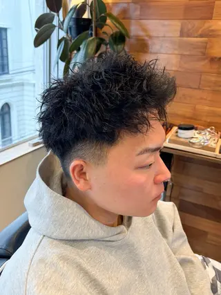 ショート パーマ メンズ 三宮メンズカット ヨシイッキのヘアスタイル