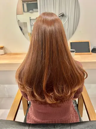 ロング カラー 福井 茉菜美のヘアスタイル