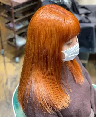 セミロング カラー 湘南台ORCO 店長 ✨RYUのヘアスタイル