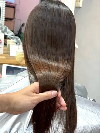 ロング 朝3秒で前髪が決まる クロスパーマ✂️ヒロのヘアスタイル