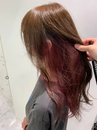 セミロング カラー メンズパーマ特化 TAIGAのヘアスタイル