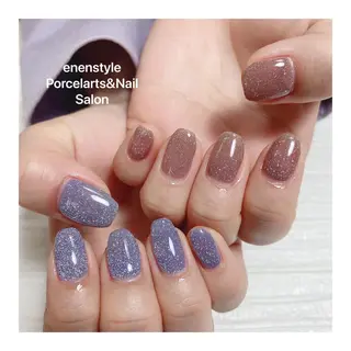 ミディアム ネイル 🐾enen style 🐾のネイルデザイン