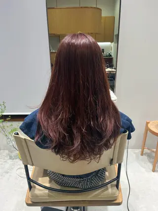 ロング カラー ramphy 柴原 夢奈のヘアスタイル