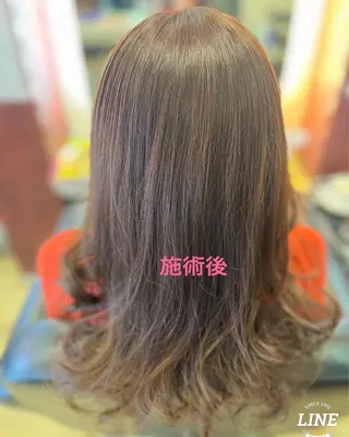 セミロング カラー 織田 英之のヘアスタイル